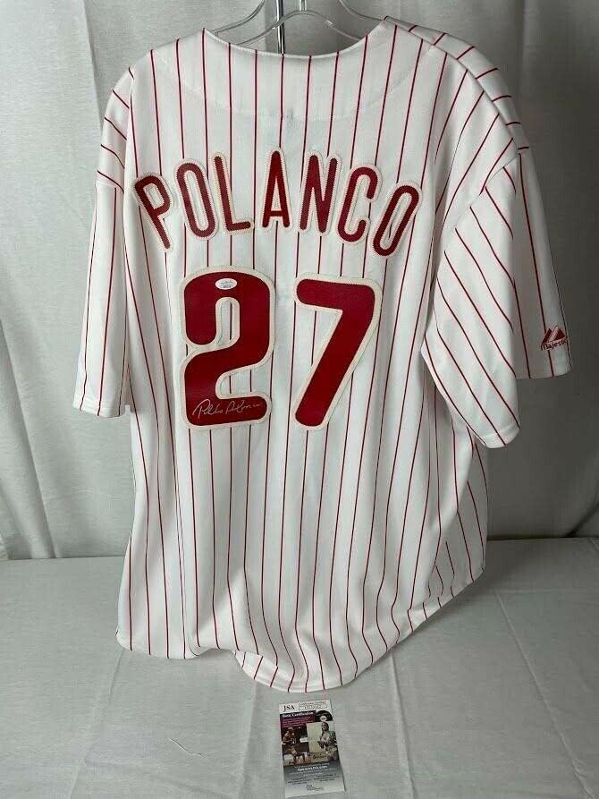 Pedro Polanco aláírt dedikált Phillies Fenséges jersey SZÖVETSÉG Di - Dedikált MLB Mezek