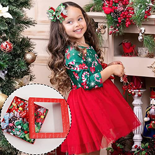 10 Db Karácsonyi Haj Íjak, a Lányok Boutique Grosgrain Szalag Íjak Csipeszt Haj Kiegészítők Kisgyermek Tizenéves Gyerekek