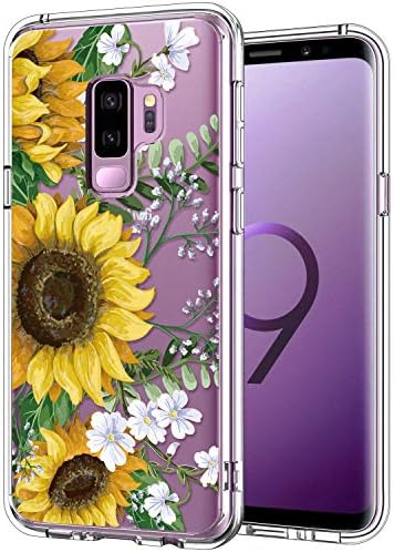 ICEDIO Galaxy S9+ Plusz az Esetben Egyértelmű, Divatos Minták,Aranyos Virág Virág Minták, a Lányok, Nők,Slim Fit Puha TPU