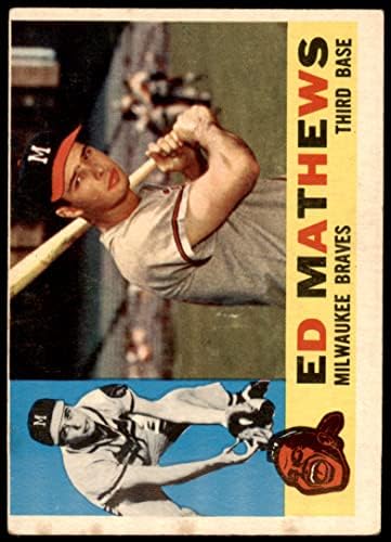 1960 Topps 420 Eddie Mathews Milwaukee Bátrabbak (Baseball Kártya) Dean Kártyák 2 - JÓ Bátrabbak