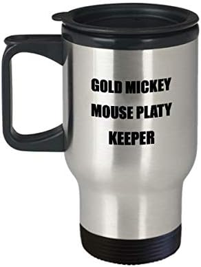 Arany Mickey Egér kis kacsacsőrű emlősökkel Kapus 14oz Hőszigetelt Bögre - Vicces Hal Kávé, Pohár Ajándék Férfiak, mind a