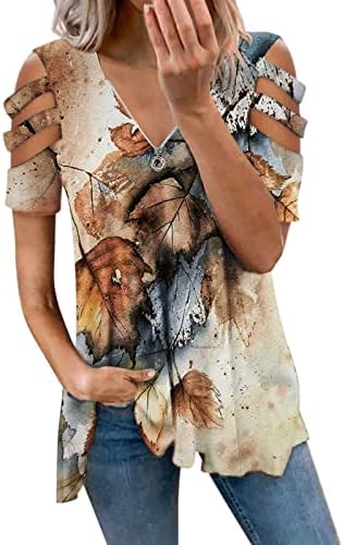 MIASHUI Könnyű Hosszú Ujjú Ing, Női Női Alkalmi Retro Nyomtatás Cipzár Rövid Ujjú Üreges Napló Ujjú T shirt