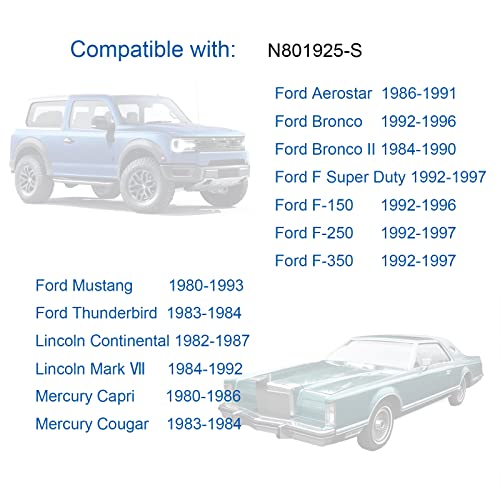 OAUTOO 50PCS ajtókárpit Rögzítő Panel Kompatibilis Ford Lincoln-Mercury N801925-S N802900-S