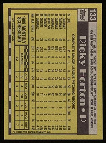 1990 Topps 133 Ricky Horton St. Louis Cardinals (Baseball Kártya) NM/MT Bíborosok