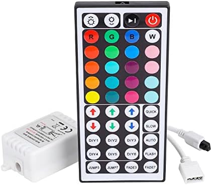 SUEPRNIGHT RGB LED Szalag Világítás Remote Controller, DC 12-24V 44 Kulcsok IR Dimmer Vezérlő Fényerő Mód Sebesség Színes