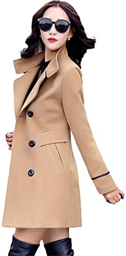 Ősszel, Télen Gyapjú Kabát Női Közepes Hosszúságú Gyapjú Kabát Vékony Vad Elegáns Plus Size Felsőruházat