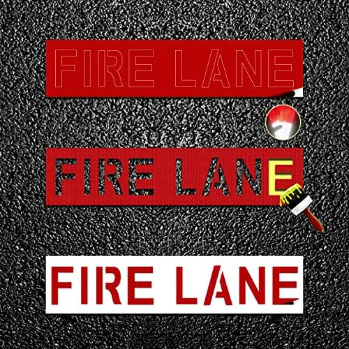2 Db 4 TŰZ Lane Parkolóban Stencil-6x27 Öntapadó Járdán Tűz Lane Levél Sablon-Újrafelhasználható parkolók Szegélyek Jel Spray