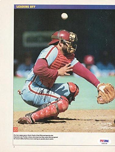 Ozzie Virgil Dedikált Magazin Oldal Fotó Phillies PSA/DNS S39108 - Dedikált MLB Magazinok