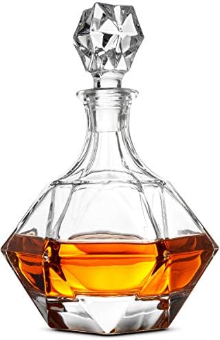 FineDine Európai Stílusú Üveg Whiskys Üveget & Italos Palack Üveg Dugóval, 30 Oz.- A Mágneses díszdobozban - Arisztokrata