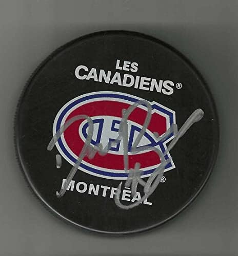 Daniel Briere Aláírt Montreal Canadiens Szuvenír Puck - Dedikált NHL Korong