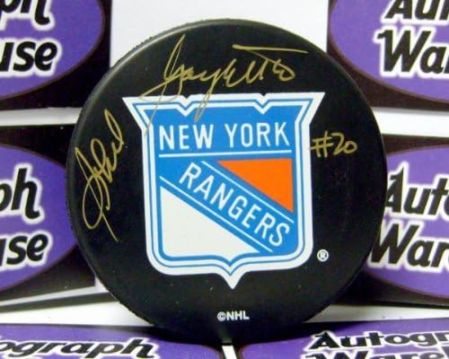 Phil Goyette aláírt Korongot (New York Rangers) - Dedikált NHL Korong