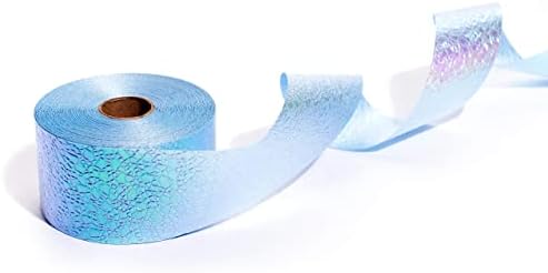 TCDesignerProducts Irizáló Kék Megtört a Jég Texturált Streamer Roll, 2 Cm x 75 Méter, Esküvői Dekoráció