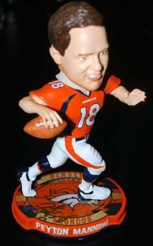Peyton Manning Aláírt Dedikált Denver Broncos Bólogatós 2012 STEINER COA - Dedikált NFL-Figurák