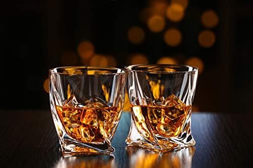 Bezrat Régi Whiskys Poharat Ajándék Szett - + Whisky Hűtés Kövek, kiegészítők Fa Tálca - Scotch Whisky Szemüveg – Gránit
