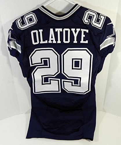 2015 Dallas Cowboys Deji Olatoye 29 Játék Kiadott Haditengerészet Jersey 42 DP15553 - Aláíratlan NFL Játék Használt Mezek