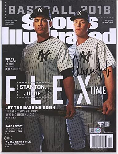 Aaron Bíró New York Yankees Dedikált Március 26, hogy a 2018-as Flex Idő Sports Illustrated Magazin - Dedikált MLB Magazinok