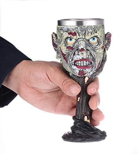 Koponya, kupa bort gyanta koponya fejét személyiség, ajándék, lakberendezési koponya vörös bor kupa Halloween