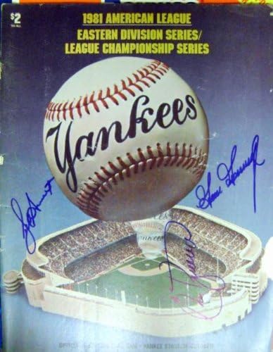 1981-ben az Amerikai Liga Keleti Divízió Bajnoki Programot (New York Yankees) dedikált által Bucky Dent, Liba Gossage, George