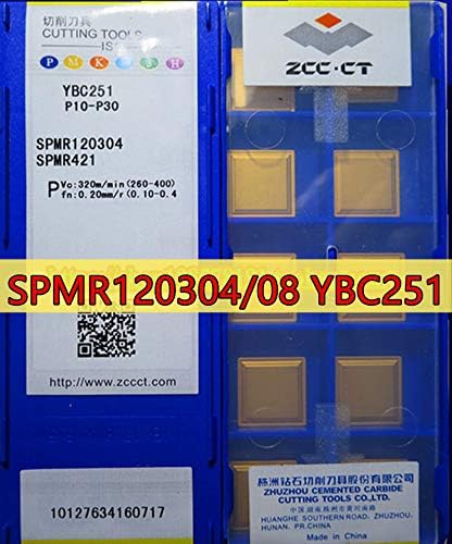 FINCOS SPMR120304 SPMR120308 YBC251 10db/Set 50pcs/Set ZCC.CT-Karbid Penge Folyamat, Rozsdamentes Acél, Acél - (Lapka Szélesség(mm):
