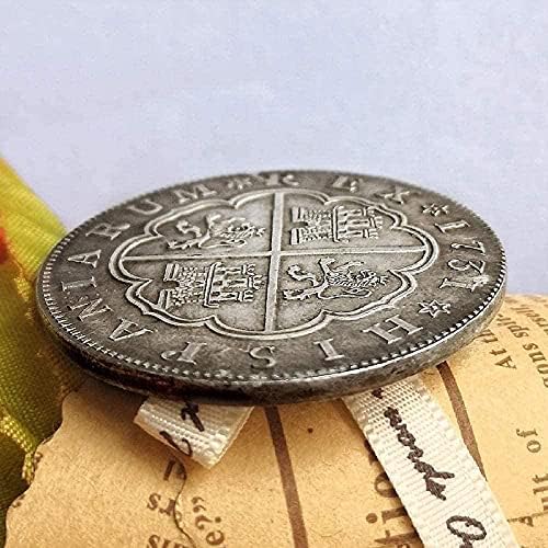 1731 Spanyol Ősi Érme Ezüst Dollár Külföldi Érme V. Fülöp Ezüst Kerek Ezüst Érme-Antik Szomorú Másolás Gyűjtemény Ajándékok
