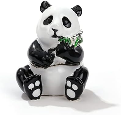 Ingbear Aranyos Állni Panda Figura Csuklós Bizsu Doboz, Egyedi Ajándék anyák Napja, Kéz-Bevonatú Zománcozott ékszerdoboz,