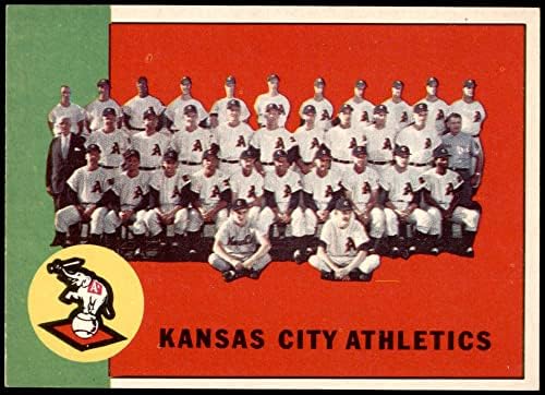 1963 Topps 397 Atlétika Csapat Kansas City Atlétika (Baseball Kártya) NM/MT Atlétika