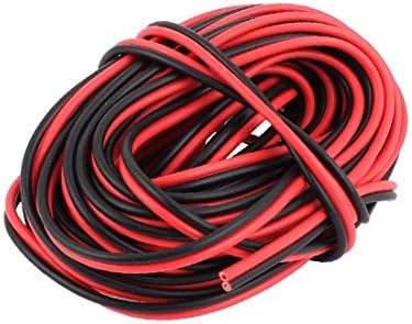 Új Lon0167 220V Fekete Piros Beltéri Kültéri PVC Szigetelt Elektromos Huzalt-Kábel 9 Méter Hosszú(220V schwarzes rotes Innen-PVC