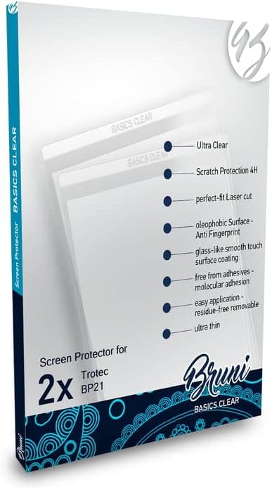 Bruni képernyővédő fólia Kompatibilis a Trotec BP21 Védő Fólia, Crystal Clear Védő Fólia (2X)