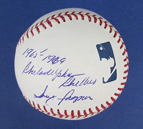 Gary Wagner Phillies Aláírt/Feliratos 1965-1969 Phillies OML Baseball 122968 - Dedikált Baseball