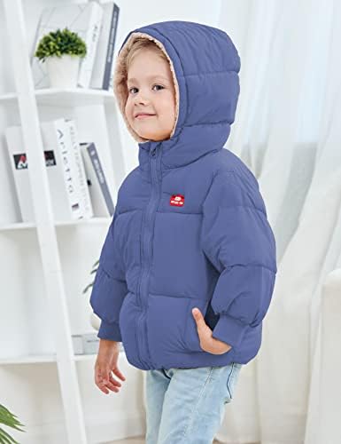 UNICOMIDEA Téli Kabátok Gyerekeknek 3D Le Alternatív Csuklyát Baba Fiúk Lányok Kabát 6M-5T