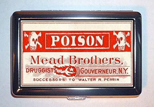 Méreg Koponya & Halálfej Gyógyszertár Régi Címke: Rozsdamentes Acél AZONOSÍTÓ, illetve Cigaretta Esetében (King Size vagy