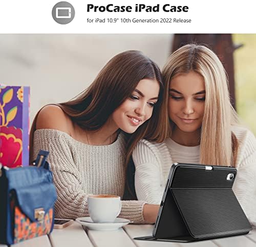 ProCase Trifold védőtok Csomag Slim Tok tartó a 2022 iPad 10 Gen