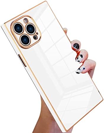KANGHAR Tér Esetben Kompatibilis az iPhone 13 Pro Max Luxus Aranyos Galvanizáló Galván Design Téren az Esetben a Teljes Test