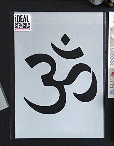 Om szimbólum Stencil | Buddhista Szimbólum | Újrafelhasználható Haza, Fali Dekor, Art & Craft Stencil | Festeni a Falakat,