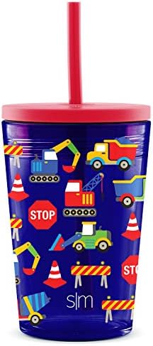 Egyszerű, Modern Kisgyermek Kupa Műanyag BPA Mentes Tritan Dobon Szilikon Szalma Fedél | Újrafelhasználható és Tartós a Gyerekek,
