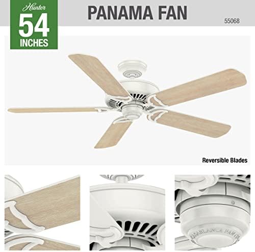 Vadász Rajongó Társaság 55068 54 Panama Mennyezeti Ventilátor, Falra Irányítani, Nagy, Friss Fehér