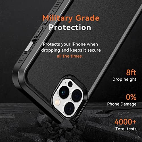 Dataroad Mágneses tok iPhone 14 Pro Max,nagy teherbírású Kompatibilis MagSafe,Katonai Csepp Védő, Puha, Mikroszálas Bélés