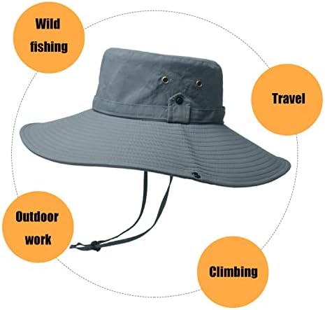 KEYDUACU Unisex kalap, Fényvédő Vízálló, UV-Védelem Széles Karimájú Halász sapka Nyári Hegymászás Strand sapka