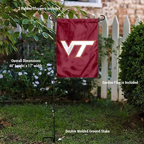 Virginia Tech Hokies VT Logó Kert Zászló, illetve Lobogó Álljon Rúd Tartóját Készlet