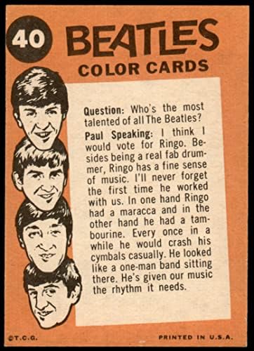 1964 Topps 40 John, Paul a Ringo a harmonika (Kártya) EX