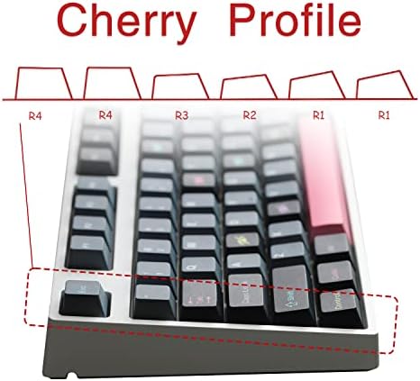 YIYANGKEYS Cseresznye Profil PBT Keycaps Mechanikus Billentyűzetek 60% 65% 75% Keycap Fekete, Szürke, Hűvös Kulcs Készlet