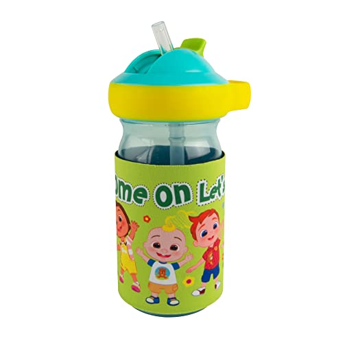 Az Első Év Chill & Sip Cocomelon Gyerekek Víz Üveg - Szigetelt Kisgyermek Szalma Csésze Flip Top Védő DropGuard - 12 Oz -