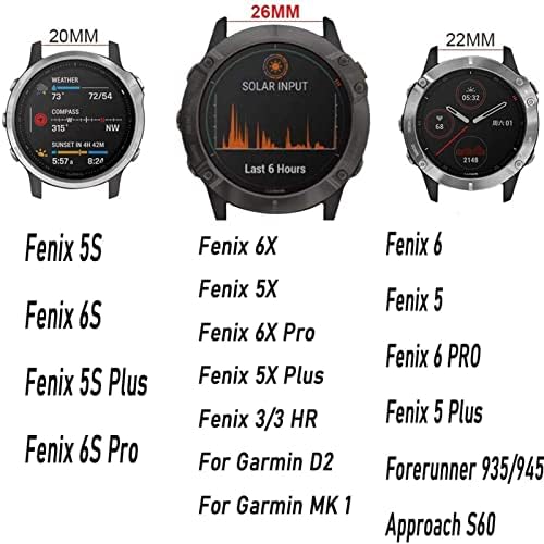 HWGO 26 22 20 MM Watchband Szíj, a Garmin Fenix 7 7 X 7-ES Watch gyorskioldó Szilikon Easyfit Csukló Heveder Zenekar