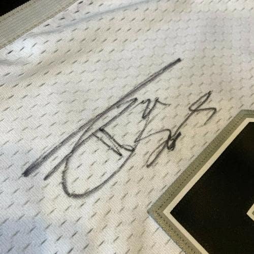 Tim Duncan Aláírt Eredeti Adidas San Antonio Spurs Játék Modell Jersey SZÖVETSÉG COA - Dedikált NBA Mezek