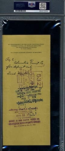 Fred Merkle PSA DNS-Cert Aláírt 1918 Chicago Cubs fizetésnél Autogramot 1 - MLB Vágott Aláírás