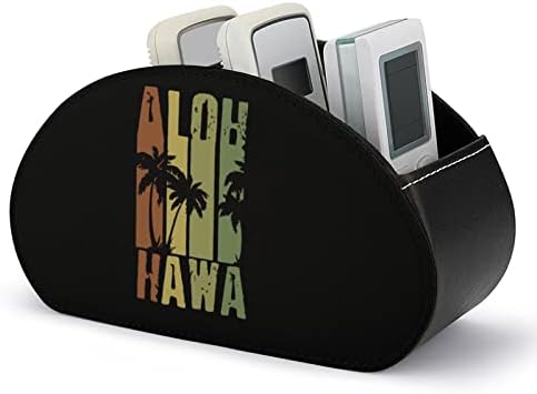Aloha Hawaii Retro Surf Távirányító tartó, Toll Dobozban PU Bőr Távoli Caddy Dekoratív Asztal Tároló Konténer Szervező