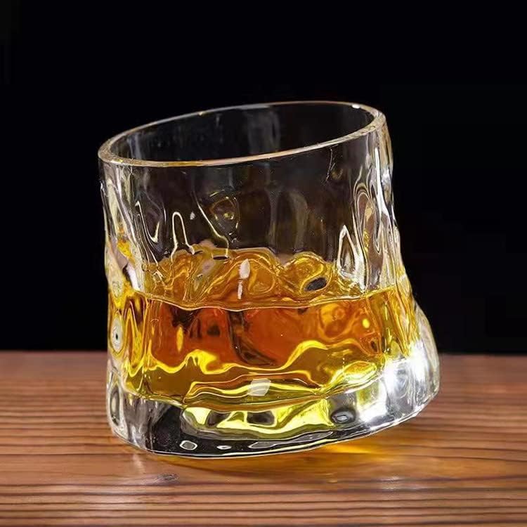 Spinning Whiskys Poharat,Whiskys Pohár készlet,Kristály Whiskys Üveg,3 Whisky Szemüveg