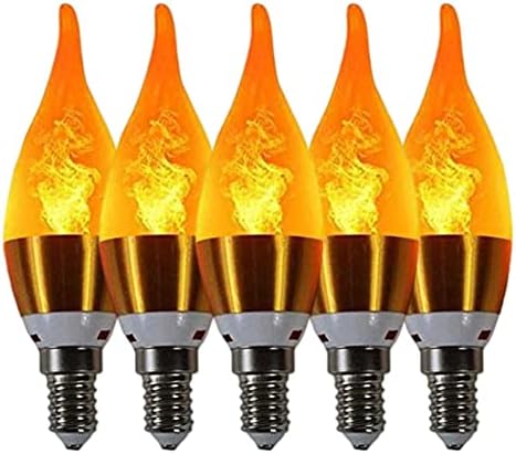 4 Csomag, 5 Csomag 8 Csomag LED Gyertya Izzó 2.5 W E14 Izzó Láng 85-265V LED Láng Hatás Tűz Izzók Villogó Szimuláció Dekoratív