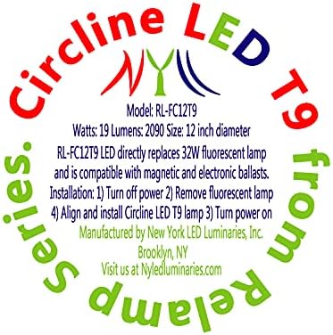 NYLL - 12 Inch/ 12 Plug & Play T9 Circline LED Lámpa - Nappal (6000K) Kör alakú Izzó Közvetlenül Relamp 32 Wattos Fénycső