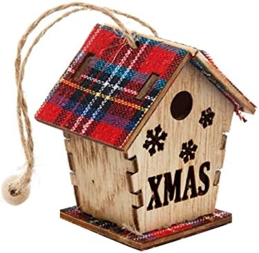 Karácsonyi Piros Ház faház Függő Dekoráció Karácsonyi Fa Medál Folt Üveg Ablak Készletek Felnőttek számára